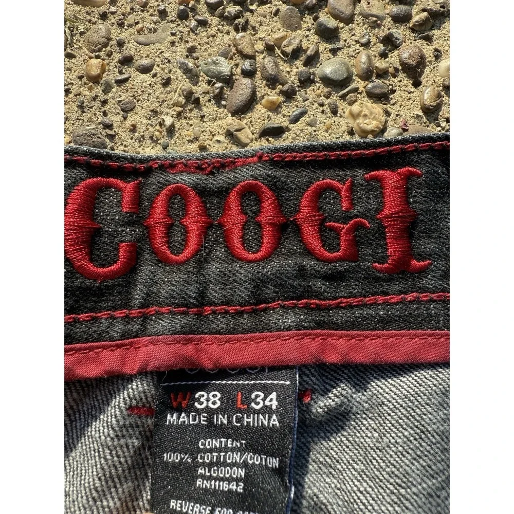 COOGI Y2K Authentic Australian Wide Leg Mens Jeans Vintage‎ Measure 40x28*